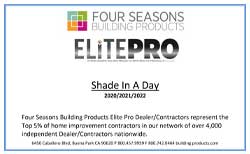 Letter Of Recognition Elite Pro Dealership - Shade In A Day